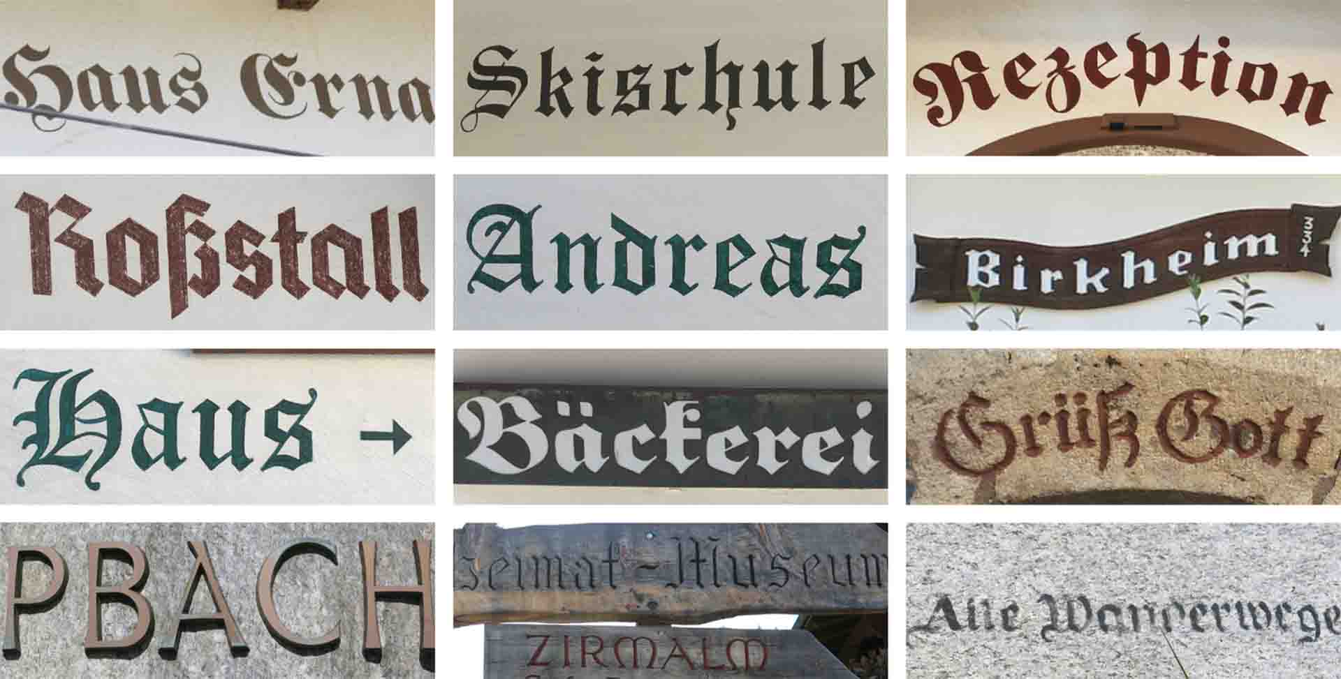 Logo-Entwicklung Schilder