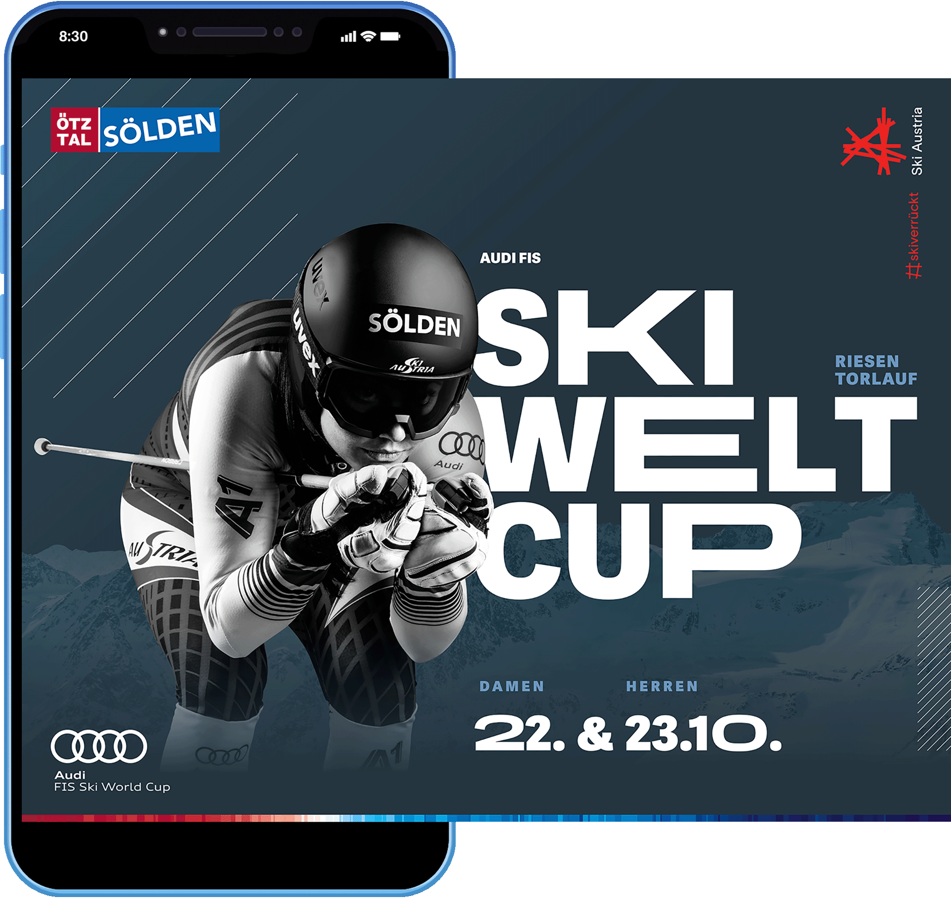 Sölden Ski Weltcup Social Media Posting